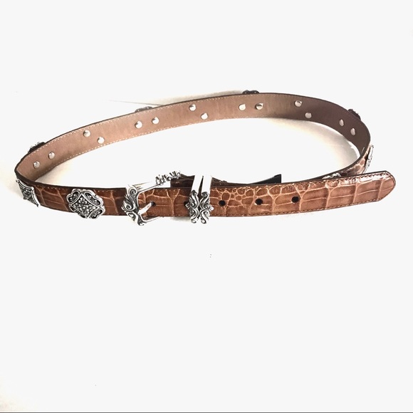 Brighton Brown Belt Silver Charms B30574 (S/28) - Picture 2 of 6